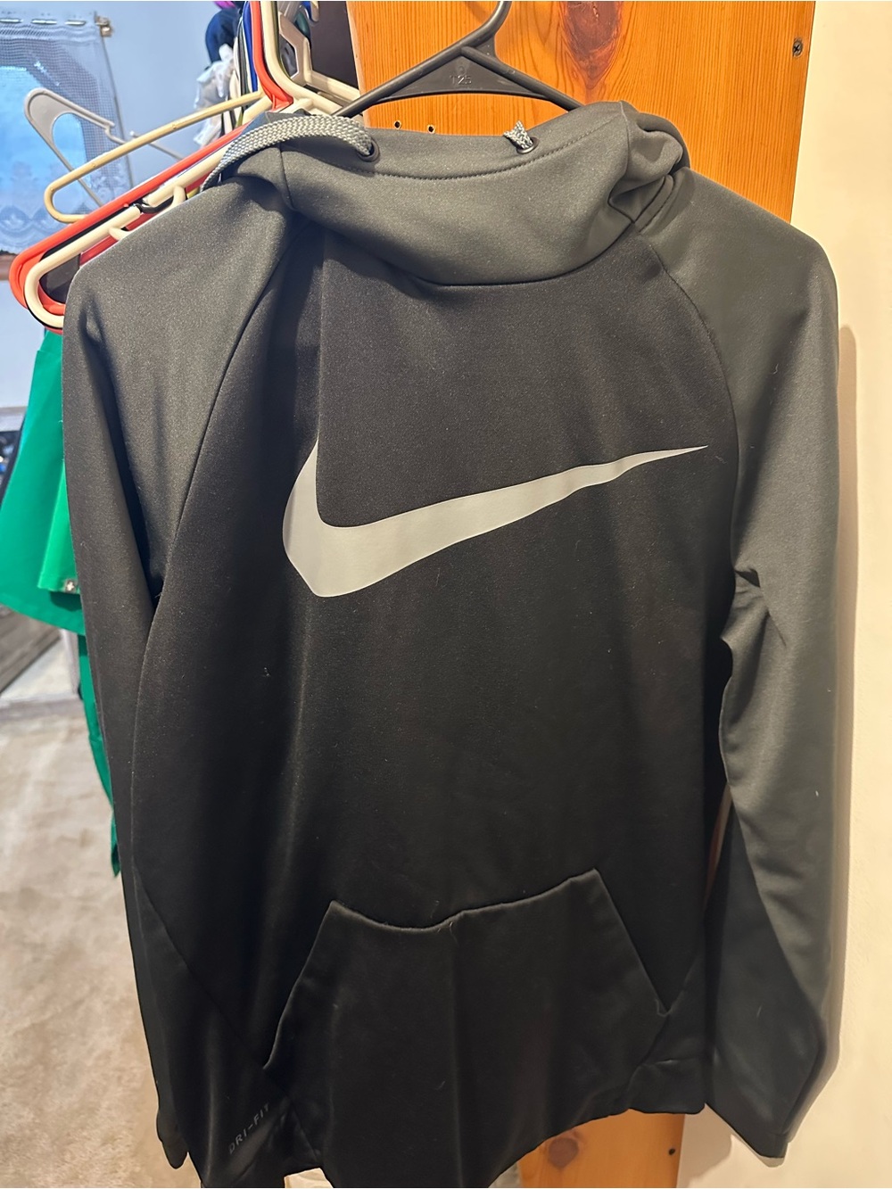Nike Black Hoodie with Silver Swoosh